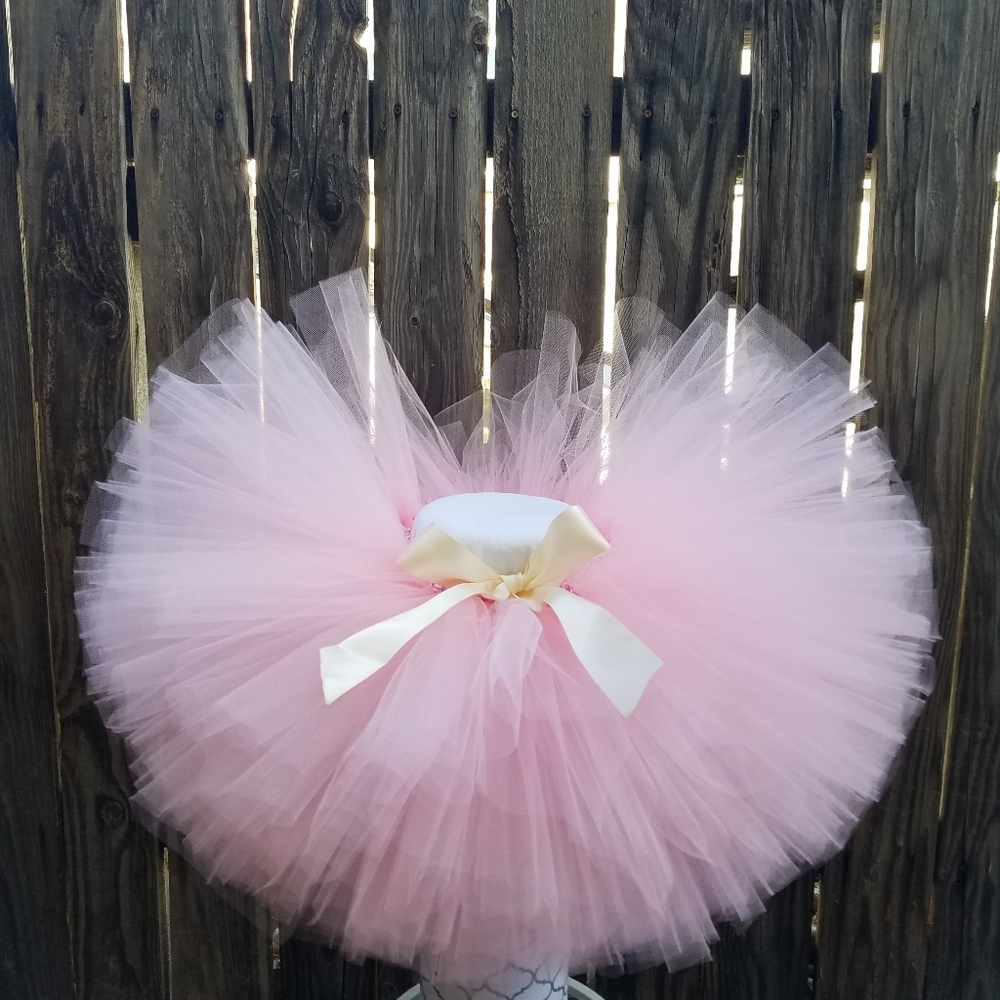 Light Pink and Ivory Baby Tutu SIZE 2t